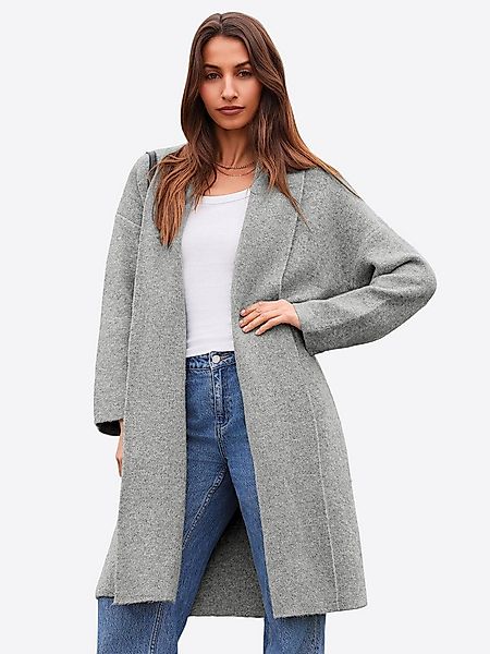 Imily Bela Cardigan Damen Oversize Langcardigan mit Revers (Packung, 1-tlg. günstig online kaufen