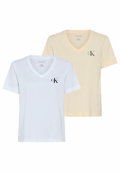 Calvin Klein Jeans T-Shirt "MONOLOGO VNK 2PACK TEE" Packung, 2er-Pack, 2, L günstig online kaufen