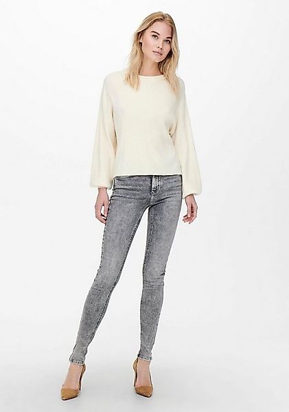 Only Damen Jeans ONLBLUSH MID SK TAI918 - Skinny Fit - Grau - Light Grey De günstig online kaufen