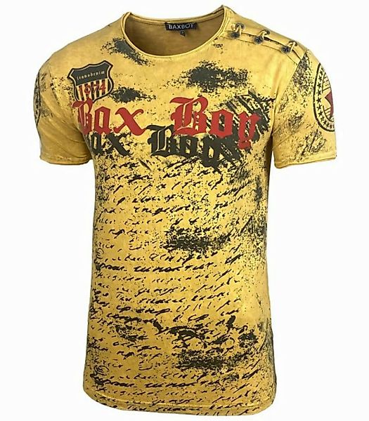 Baxboy T-Shirt Baxboy Batik style Herren T-Shirt mit Front Logo Print B-102 günstig online kaufen