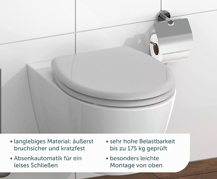 Schütte WC-Sitz, mit Absenkautomatik und Schnellverschlusstechnik günstig online kaufen