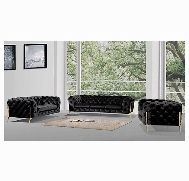 S-Style Möbel Polstergarnitur Chesterfield Ashley Polstergarnitur 3+2+1 mit günstig online kaufen