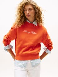 Tommy Hilfiger Sweatshirt "SCRIPT REG PIQUE SWTSHRT" mit Tommy Hilfiger Scr günstig online kaufen