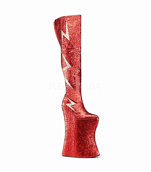 Pleaser Plateau Overknee Stiefel VIVACIOUS-3016 Rot (Schuhgröße: EUR 41) günstig online kaufen