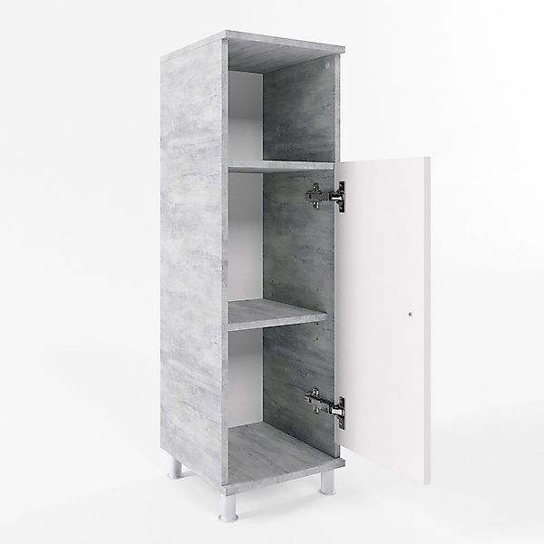 Vicco Midischrank Fynn, Weiß/Beton, 30 x günstig online kaufen