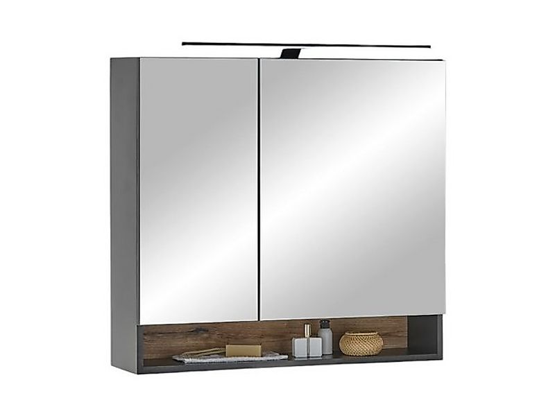 moebel-dich-auf Badezimmerspiegelschrank ASPEN 80 (in Schwarz günstig online kaufen
