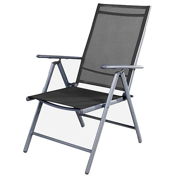 Mojawo Armlehnstuhl Garten Klappstuhl Gartenstuhl Hochlehner Alu Textilen S günstig online kaufen