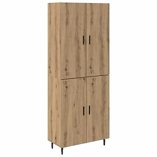 vidaXL Highboard 2-Tlg Artisan-Eiche Engineered Wood und Glas 3415876 günstig online kaufen