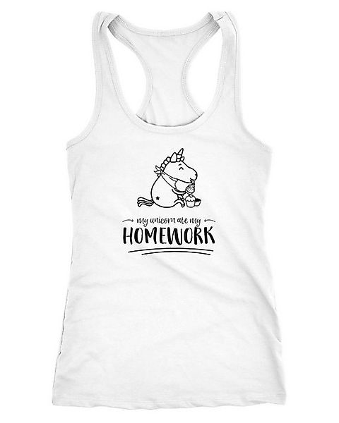 MoonWorks Tanktop Damen Tanktop Einhorn My Unicorn ate my Homework Sprüche günstig online kaufen