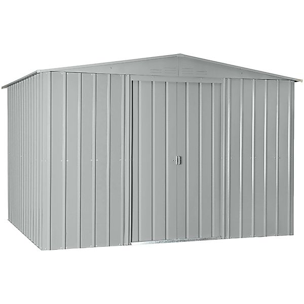 Globel Industries Metall-Gerätehaus Silber Metallic 295 cm x 299 cm günstig online kaufen