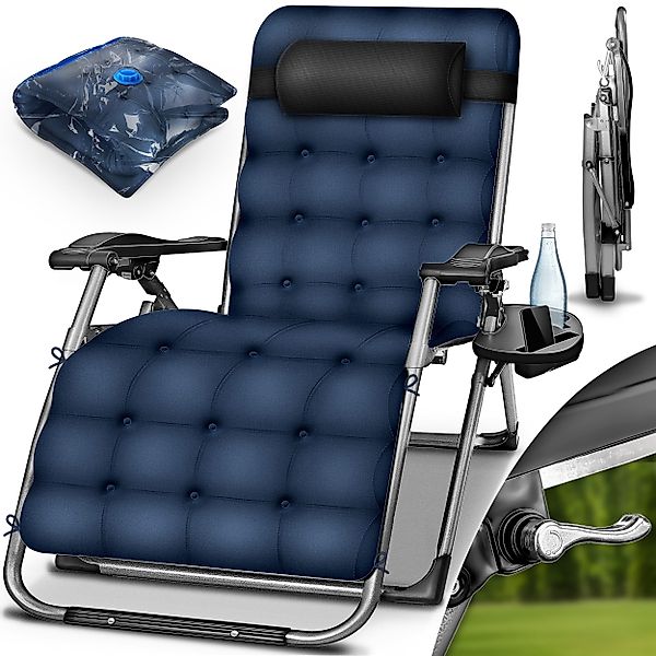 tillvex Gartenliege tillvex® Liegestuhl klappbar bis 200 kg, Sonnenliege we günstig online kaufen