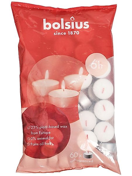 Bolsius Teelicht Bolsius Teelichter 60er Beutel günstig online kaufen