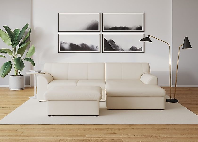 DOMO collection Ecksofa »Topper, elegant und zeitlos, kompaktes Stellmaß 24 günstig online kaufen