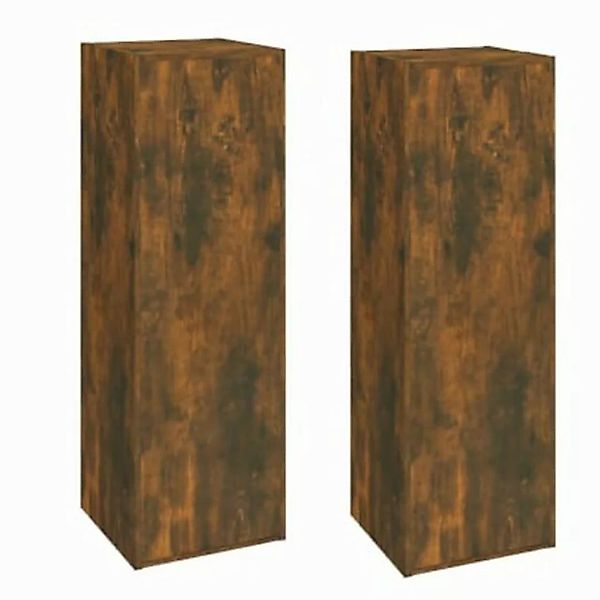 vidaXL Hängeschrank Wandschrank 2 Stk Räuchereiche 30,5x30x90 cm Spanplatte günstig online kaufen