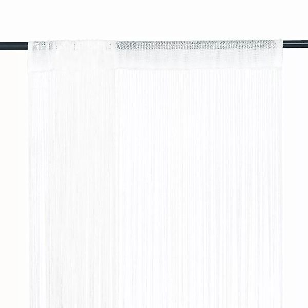 Fadenvorhänge 2 Stk. 140 X 250 Cm Weiß günstig online kaufen