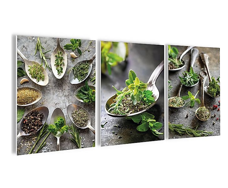 artissimo Mehrteilige Bilder Bilderset 3er-Set, Deko Küche, Küchendeko Wand günstig online kaufen