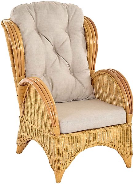 Krines Home Relaxsessel Ohrensessel Hochlehnsessel Rattan/Fernsehsessel günstig online kaufen