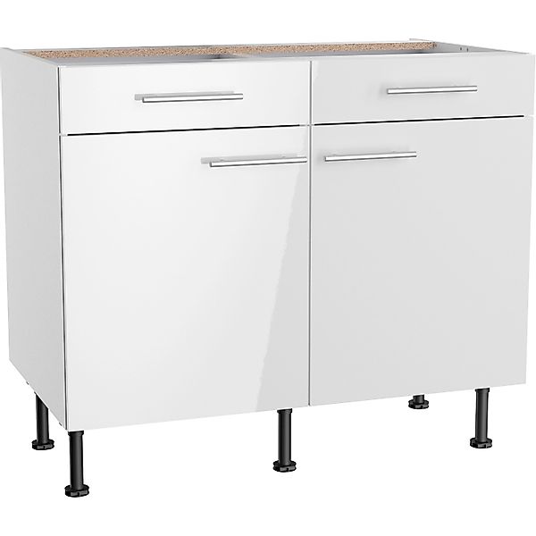 Optifit Küchen-Unterschrank Rurik986 100 cm x 87 cm x 58,4 cm Weiß günstig online kaufen