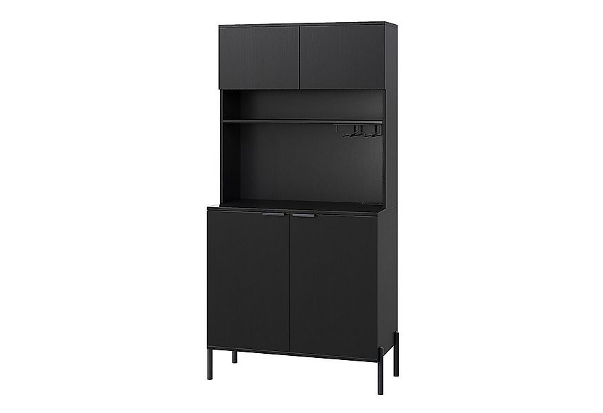 KOMFOTTEU Küchenbuffet Küchenschrank mit Ladestation, Weinglashalter & Vers günstig online kaufen