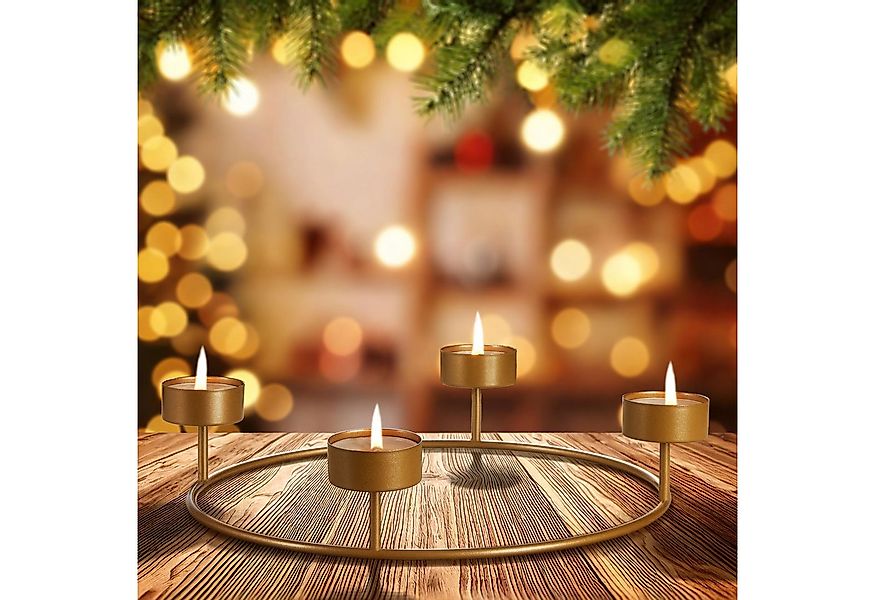BRUBAKER Adventskranz Kerzenhalter für 4 Teelichter - Teelichthalter - Adve günstig online kaufen
