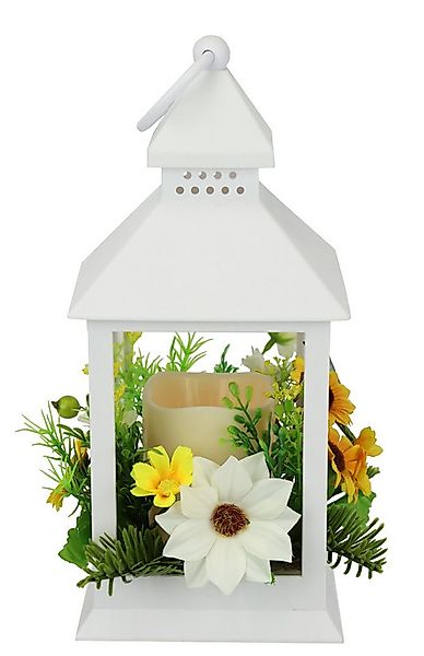 I.GE.A. Windlicht Laterne mit Sonnenblume Schmetterling Kerze (1 St), Kerze günstig online kaufen