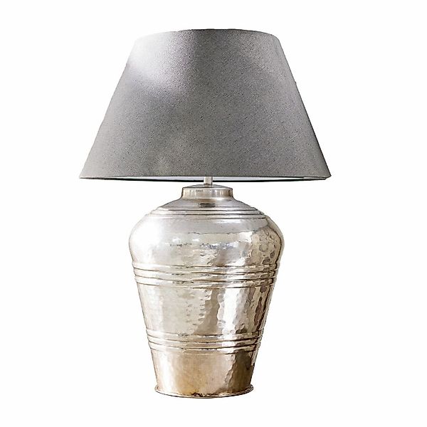 Mirabeau Tischleuchte Tischlampe Sybell grau/antiksilber günstig online kaufen