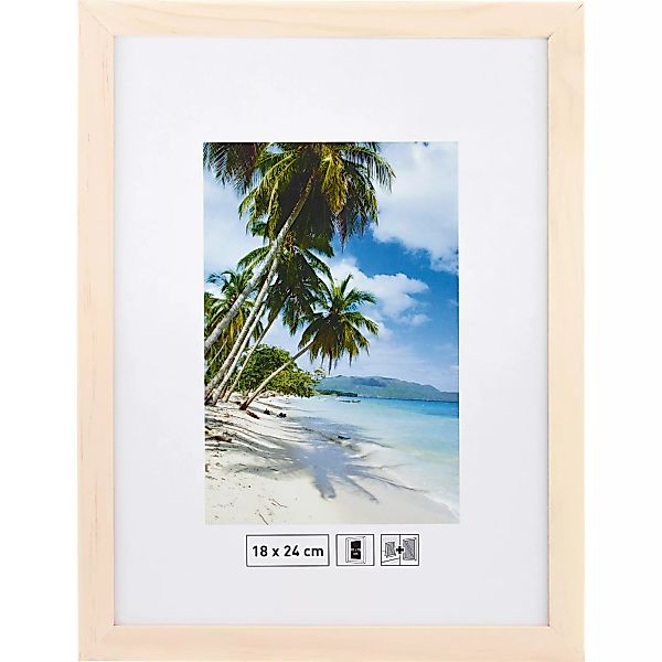 Holzbilderrahmen Weiß Glatt 18 cm x 24 cm günstig online kaufen