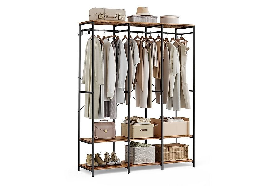 SONGMICS Kleiderschrank Kleiderständer Garderobenständer, Ablagen, abnehmba günstig online kaufen