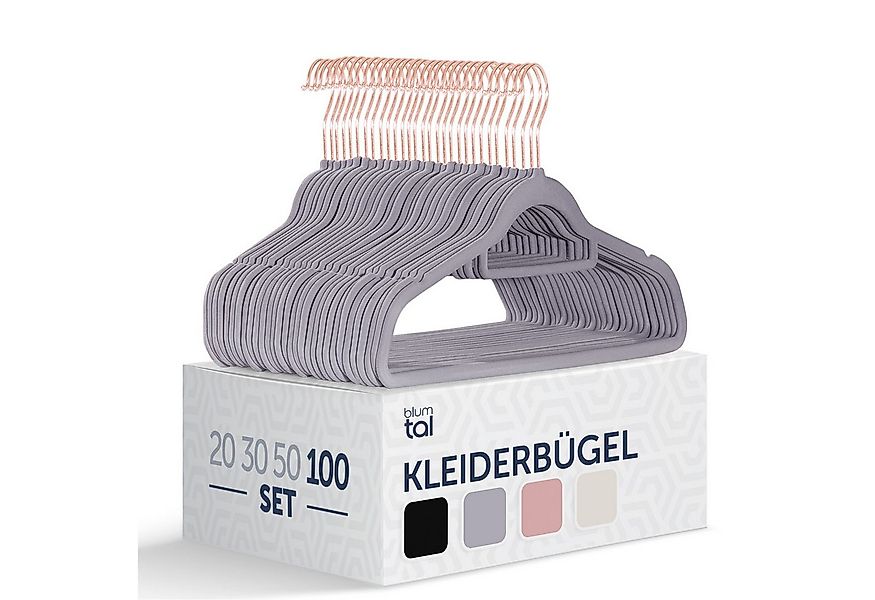 Blumtal Kleiderbügel Rutschfest - Samtoptik - Platzsparend, (100-tlg), Prem günstig online kaufen