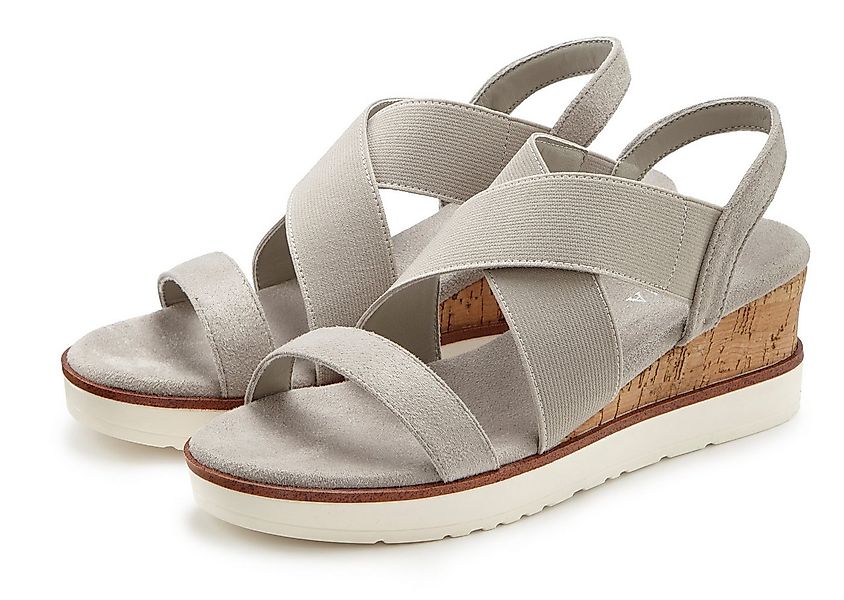 LASCANA Sommerschuh, offener Schuh, Sandale Sandalette mit elastischen Riem günstig online kaufen
