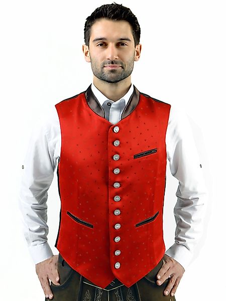 Almbock Trachtenweste Trachtengilet Lorenz (1-tlg) rot günstig online kaufen