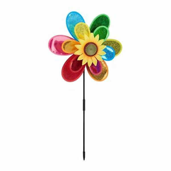 relaxdays Windrad Blume mehrfarbig günstig online kaufen