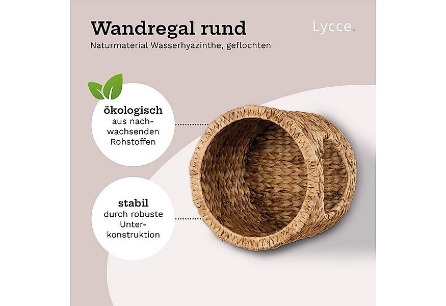 Lycce Wandregal Wandregal Badezimmer Regal geflochten aus Wasserhyazinthe, günstig online kaufen