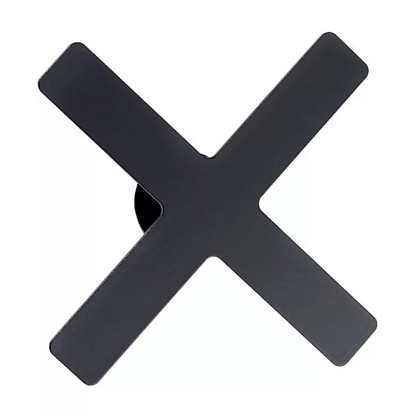 Schönbuch - Haken X Garderobenhaken - schwarz/pulverbeschichtet/BxHxT 16x16 günstig online kaufen