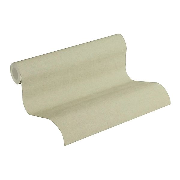 Bricoflor Leinen Vliestapete Hellgrün Uni Tapete in Leinenoptik Grün Ideal günstig online kaufen