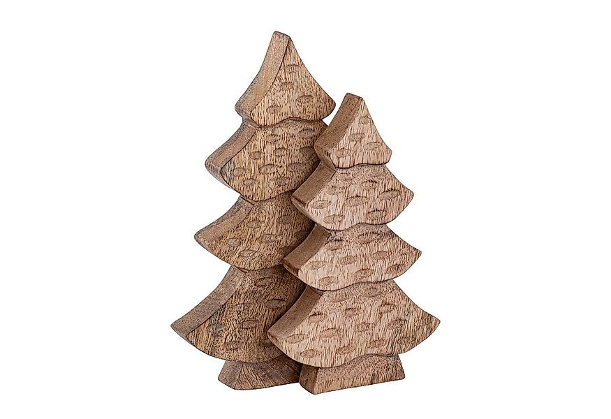 Amagohome Dekofigur Dekofigur Baum 2er Set Holzfigur H23/20cm Holzbaum Weih günstig online kaufen