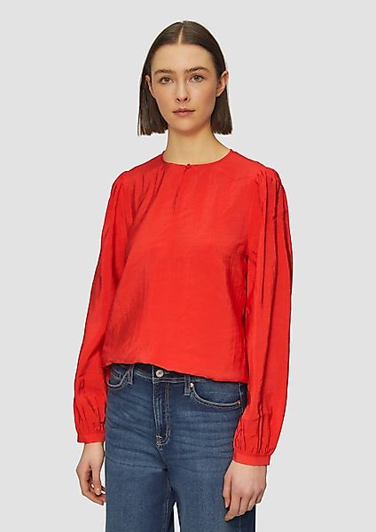 s.Oliver Langarmbluse Bluse Bluse mit Puffärmeln günstig online kaufen