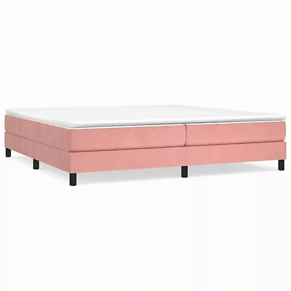 furnicato Bett Boxspringbett mit Matratze Rosa 200x200 cm Samt günstig online kaufen