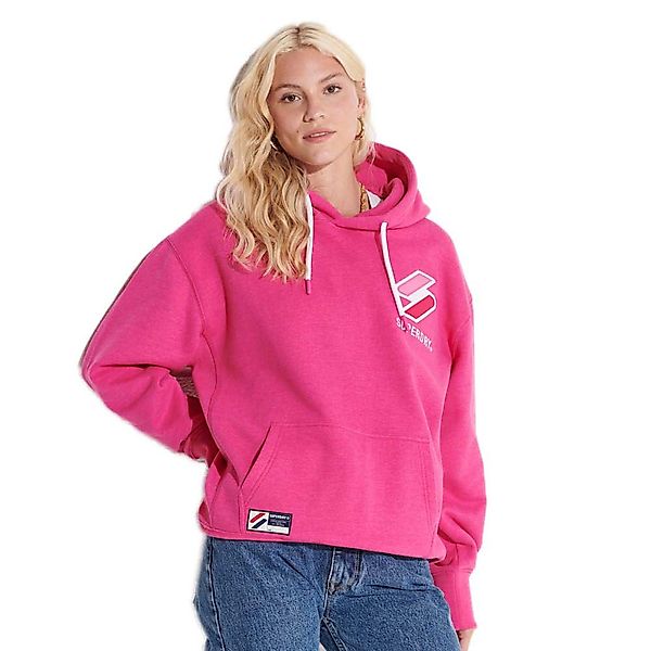 Superdry Code Apq Os Hood Pullover XS-S Hot Pink Marl günstig online kaufen
