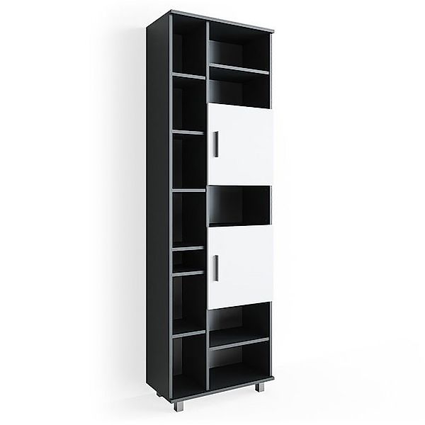 Vicco Badschrank Ilias Weiß/Anthrazit 60 x 190 cm günstig online kaufen