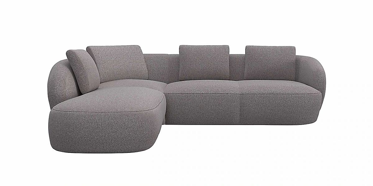 FLEXLUX Ecksofa "Torino, rund, L-Form, Sofa-Ecke mit Ottomane", Modernes, o günstig online kaufen