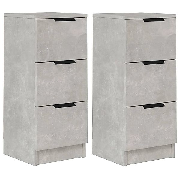 vidaXL Sideboards 2 Stk Betongrau 30x30x70 cm Holzwerkstoff 811160 günstig online kaufen