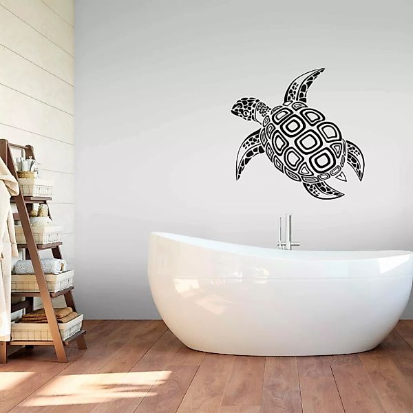 Wall-Art Wandtattoo »Badezimmer Schildkröte« günstig online kaufen