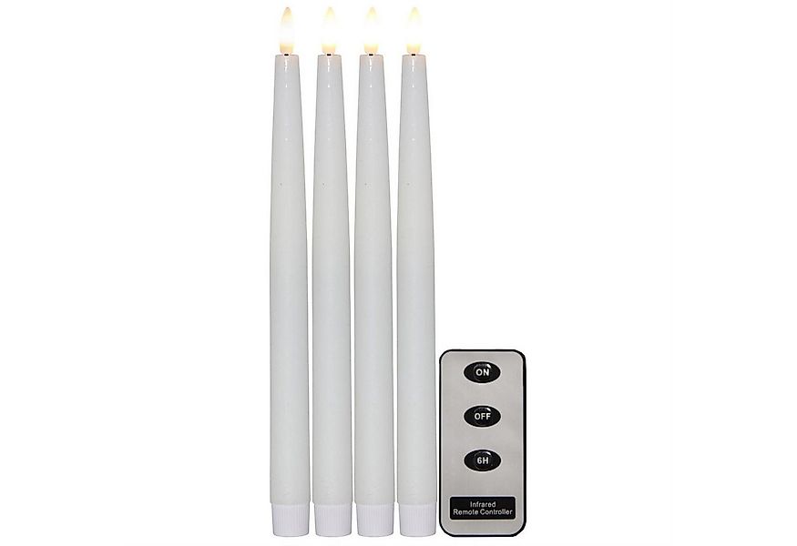 STAR TRADING LED-Kerze LED Stabkerzen Flamme Echtwachs flackernd H: 28,5cm günstig online kaufen