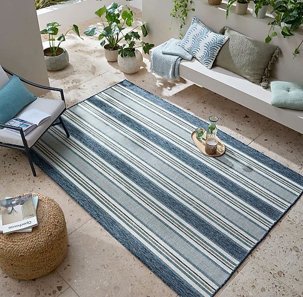 FLAIR RUGS Teppich "Roma Stripe" rechteckig 4 mm Höhe Roma Stripe Indoor Ou günstig online kaufen