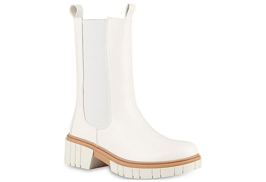 VAN HILL 838051 Plateaustiefel Damen Plateaustiefel Stiefel Blockabsatz Kro günstig online kaufen