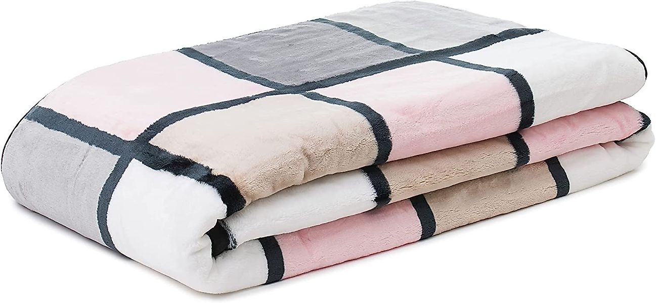 Wohndecke Antigua Cashmere Feeling Karo Kuscheldecke, günstig online kaufen