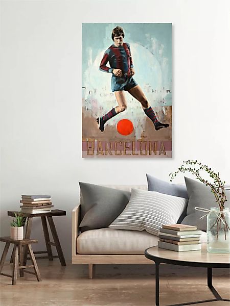 Poster / Leinwandbild - One Love Barca günstig online kaufen