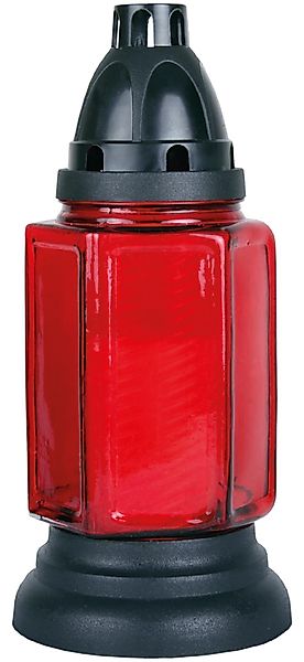 HS Candle Grabkerze (1-tlg), Grablaterne 24cm mit Kreuz- Motiv u. Kerze, Gr günstig online kaufen