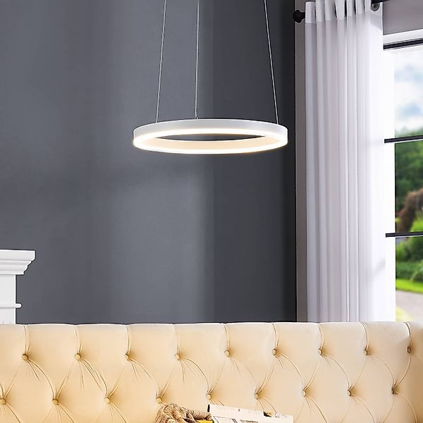 Arcchio LED-Hängeleuchte Albiona, weiß, 1 Ring, Ø 40 cm günstig online kaufen